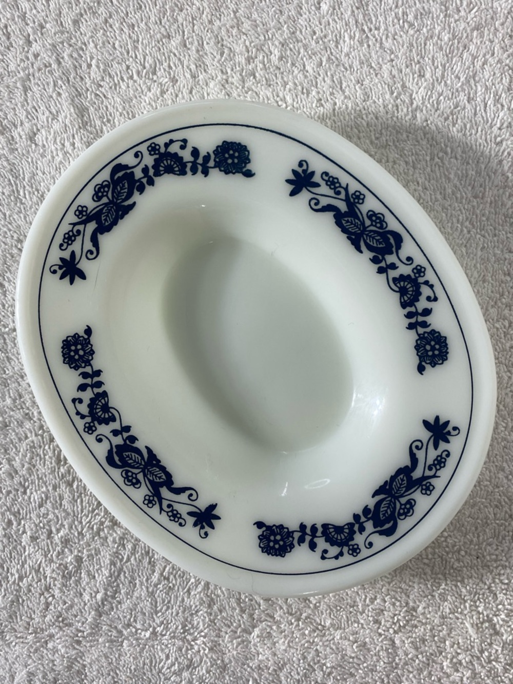 Vintage PYREX Old Town Blue Pattern Gravy Boat Underplate